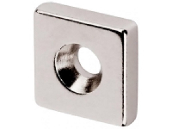 Магніт під потай 12x12x3mm 7/3 х 1 отвір - изображение 1