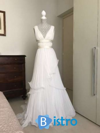 Свадебное платье Alberta Ferretti, размер 38, в идеале - изображение 1
