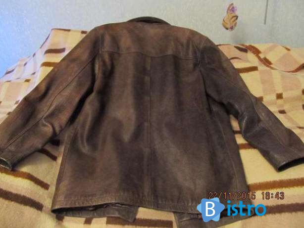 Кожаная мужская куртка Б/У - изображение 1