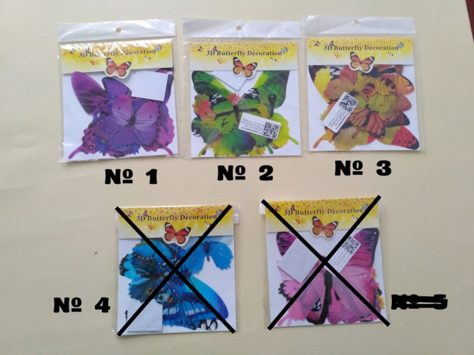 Бабочки 12 шт декор на холодильник - изображение 1