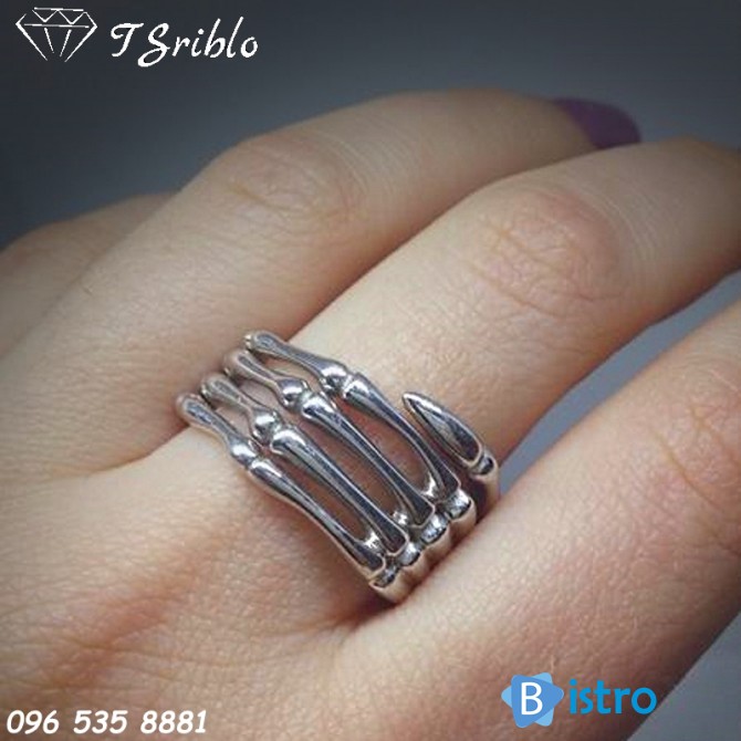 Серебряное кольцо "костлявая рука" - изображение 1