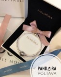Браслет Pandora основа с шармом коробка и пакет пандора