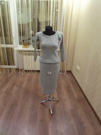 Вязаное платье 100% мериносовая шерсть - изображение 1