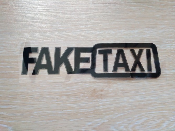 Наклейка на авто FakeTaxi Черная - изображение 1