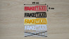 Наклейка на авто FakeTaxi Красная, Черная, Белая, Желтая светоотражающ