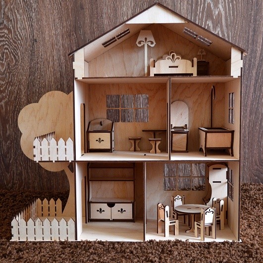 Кукольный домик, дом для кукол ＋МЕБЕЛЬ В ПОДАРОК Дроп Опт - изображение 1