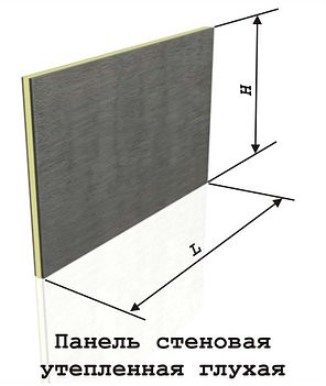 ПС-1Н ПСБС 100мм Утепленные стенновые панели 6000х1600х220 - изображение 1