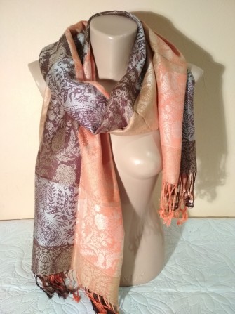 Шарф, палантин, шаль, шейный платок пашмина 67 x 175 - изображение 1