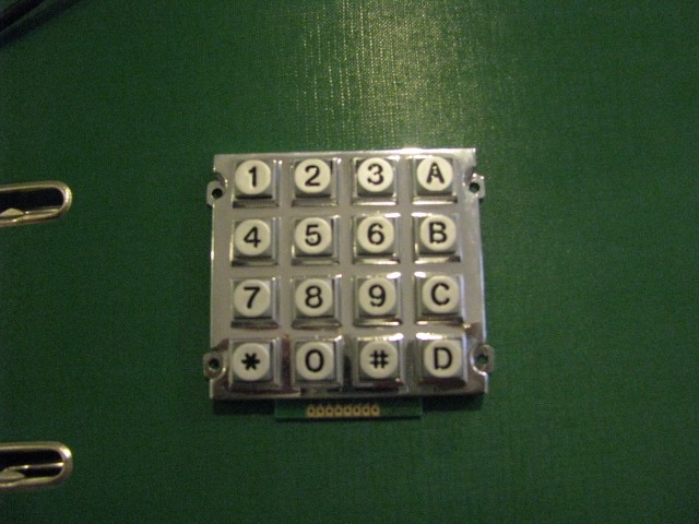 Клавиатура металлическая В12 4х4 (16 клавиш) IP-65 - изображение 1