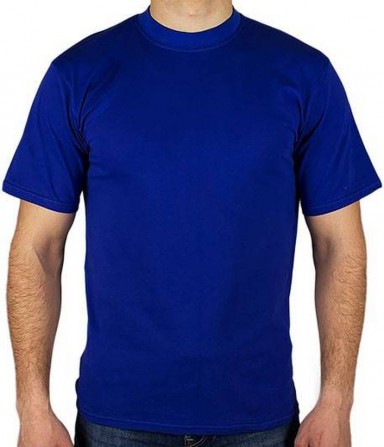 Футболка мужская однотонная, цвет синий - изображение 1