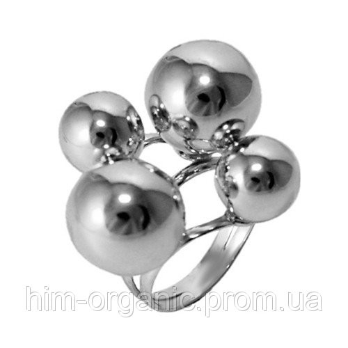 Кольцо “Шар”, серебро - изображение 1