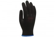 Нейлоновые перчатки черные с ПУ покрытием, опт