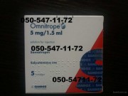 Омнітроп (Omnitrop) 1,5 ml 5 mg (15 ME) генотропін соматропін