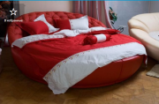 Круглая итальянская кожаная кровать, распродажа