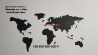 Карта світу чорна карта стікер пазл Велика карта світу на стіну