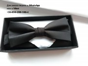 Черная бабочка галстук с белым платком в упаковке selected homme набор
