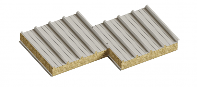 Сендвіч панелі дахові з наповнювачем базальтова мінвата - изображение 1
