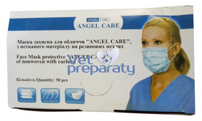 Медична захисна маска для обличчя Angel Care, медицинская маска - изображение 1