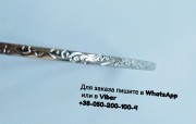 Серебряный браслет с узором серебристый металлический круглый браслет