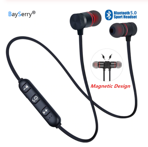 Беспроводные (безпроводные)Bluetooth наушники магнитные,басы,спорт,5 ч - изображение 1