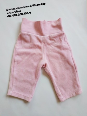 Брюки штанишки плюшевые розовые детские штанишки для новорожденных гру - изображение 1