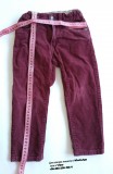Вельветовые бордовые штаны для девочки на 2-3 года