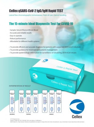 Швидкі експрес тести для діагностики коронавірусу Covid -19 Cellex Inc - изображение 1