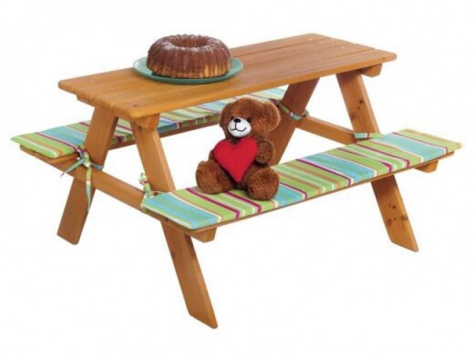 Детский складной стол с лавочками - изображение 1