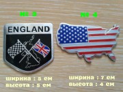 Наклейки на авто Флаг Англии, США алюминиевые
