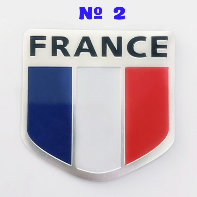 Наклейка на авто Флаг Франция номер 2 - изображение 1