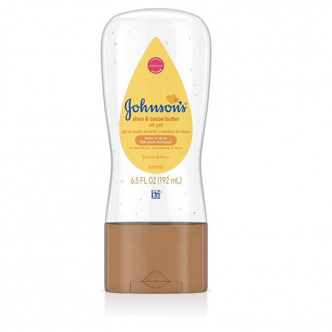 Детское масло гель Johnson's baby shea & cocoa butter oil gel 192 ml - изображение 1