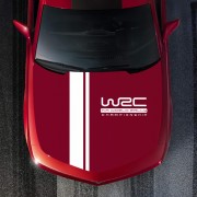 Наклейка на капот авто две полосы+WRC