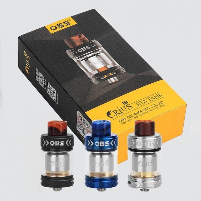 Атомайзер OBS Crius II 2 RTA Tank 3.5 ml 25 mm Original Version синий - изображение 1