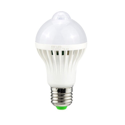 Лампа светодиодная с датчиком движения E27, 12 LED 5Вт - изображение 1