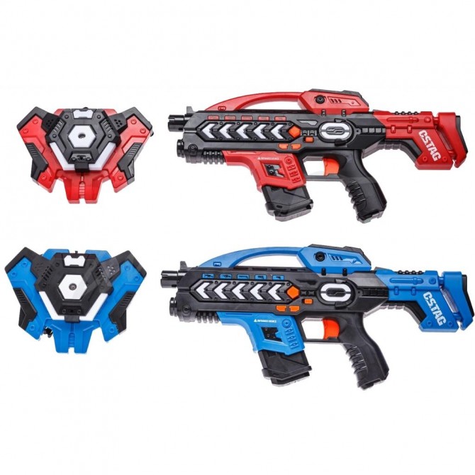 Набор лазерного оружия Canhui Toys Laser Guns CSTAG (2 бластера + 2 на - изображение 1
