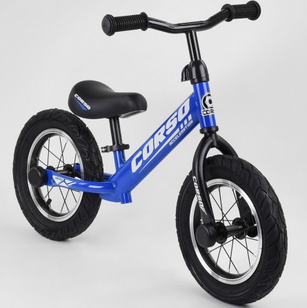 Беговел Corso 55408, 12" синий, Детские велосипеды - изображение 1