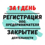 Регистрация ЧП, ООО, Предпринимателя, Ликвидация деятельности, за1день