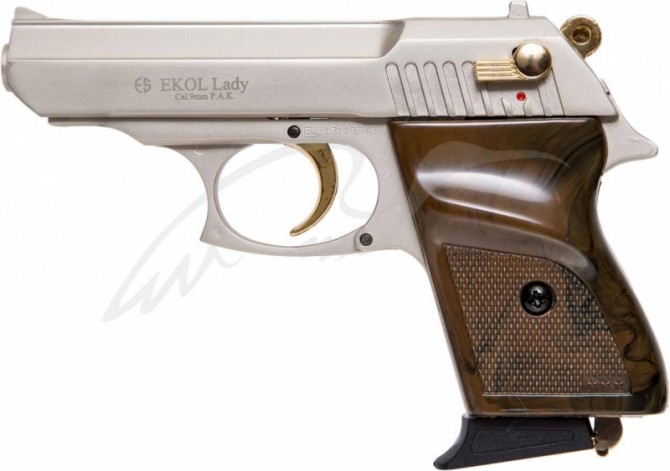 Стартовый пистолет Ekol lady сатин с позолотой - изображение 1