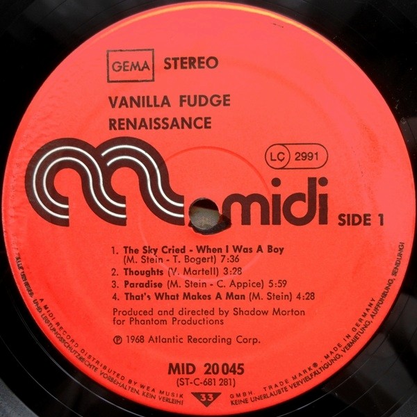 LP Vanilla Fudge - Renaissance 1968 - изображение 1