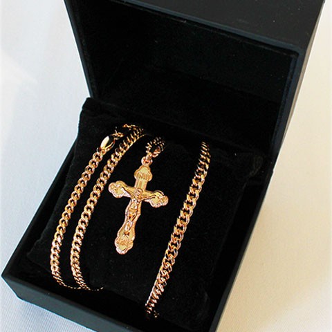 Комплект JESUS, браслет, цепочка и крестик, подарки - изображение 1