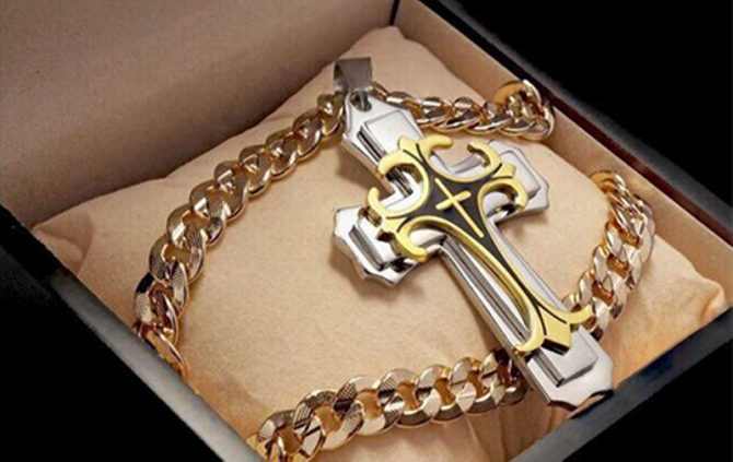 Комплект Dominik, входит в комплект крест, цепочка, браслет. подарки - изображение 1