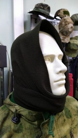 Баф (шарф \ шапка), темно-оливковый. - изображение 1