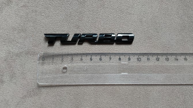 Наклейка на авто Turbo Чёрная Металлическая - изображение 1