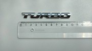 Наклейка на авто Turbo Серебро Металлическая турбо