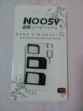 Переходник сим карт, Nano SIM Adapter, nano micro SIM Noosy - изображение 1