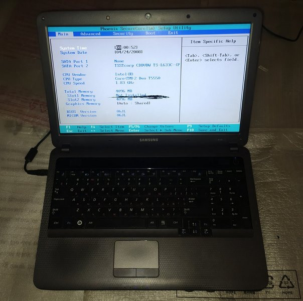 Ноутбук Samsung R528 (не рабочий) - изображение 1