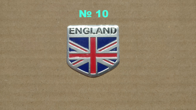Наклейка на авто Флаг Англии номер 10 алюминиевая - изображение 1