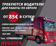 Литовская транспортная компания предлагает работу водителям С+Е
