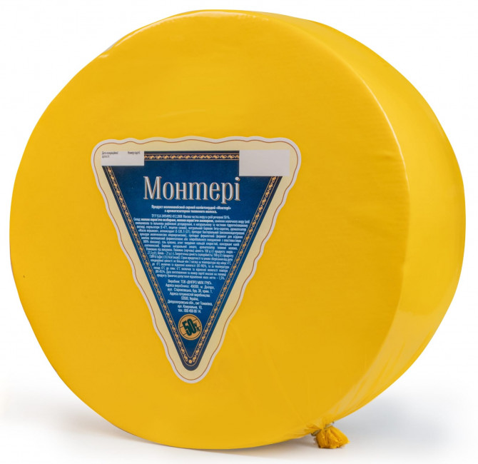 Продукт молоковмісний сирний напівтвердий "Монтері",50% - изображение 1
