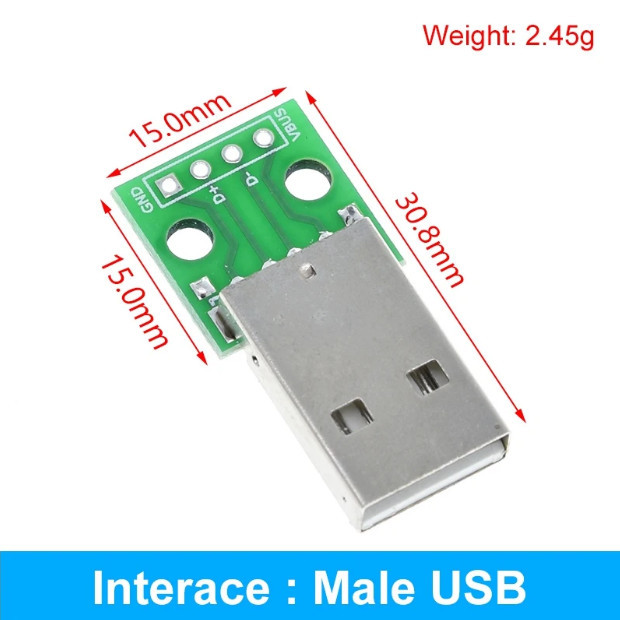 Разъем USB типа Б (папа) на плате - изображение 1